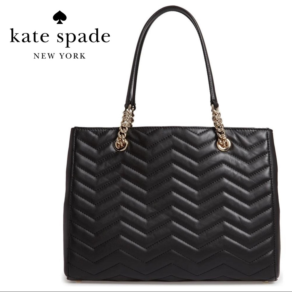 NWT Kate Spade Large Quilted Leather Tote shoulder Bag - Picture 6 of 10